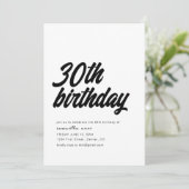 30. Geburtstagsparty Einladung (Stehend Vorderseite)