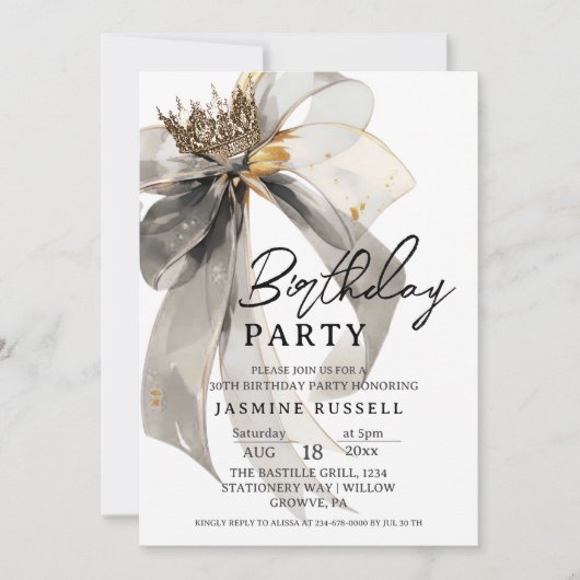 30. Geburtstagsparty Frauen Einladung (Vorderseite)