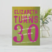 30. Geburtstagspass Einladung (Stehend Vorderseite)