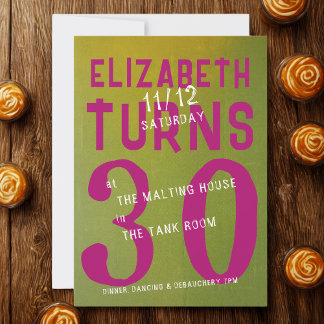 30. Geburtstagspass Einladung