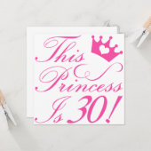 30. GeburtstagsPrinzessin Karte (Vorderseite/Rückseite Beispiel)