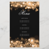 30. Geburtstagsprogramm Glam Lights Gold Menü (Hinten)