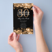 30. Geburtstagsprogramm Glam Lights Gold Menü (Handgriff)
