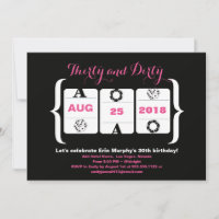 30. Geburtstagsschlauch-Maschine Würfel und Poker-