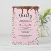 30. Geburtstagsschokolade mit Sprinklen Einladung (Stehend Vorderseite)