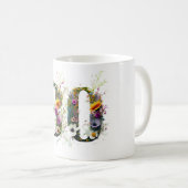 30. Geburtstagsspray von Wildblumen Text Kaffeetasse (VorderseiteRechts)