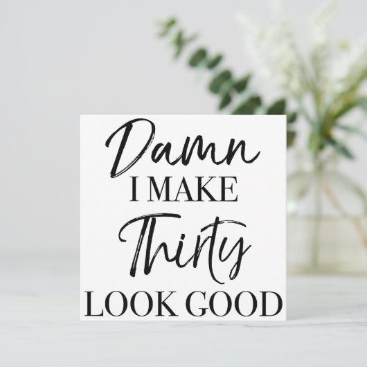 30. Geburtstagsstärke Karte (Stehend Vorderseite)