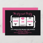 30. Geburtstagssteckmaschine Einladung (Vorne/Hinten)