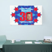 30. Geburtstagsstern Blau-Weiß-Foto Banner (Messeveranstaltung)