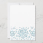 30. Geburtstagsüberraschung Party Blaue Schneefloc Einladung (Rückseite)
