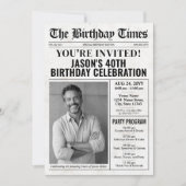 30. Geburtstagszeitung Einladung mit Programm (Vorderseite)