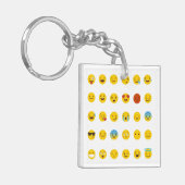 30 gemischte Emojis Schlüsselanhänger (Vorderseite links)