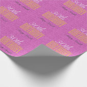 30. Glitzer-Geburtstag oder Alter Ihrer Wahl Geschenkpapier (Ecke)