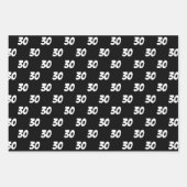 30. Glückwunsch zum Geburtstag Individuelle Name S Geschenkpapier Set (Vorderseite)