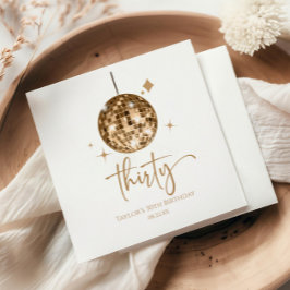 30 Gold Disco Ball 30. Geburtstag Party Serviette
