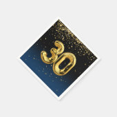 30. Goldballons und Confetti Napkins Serviette (Ecke)