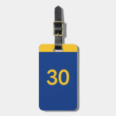 30 goldenes Baskeball Gepäckanhänger (Vorderseite vertikal)