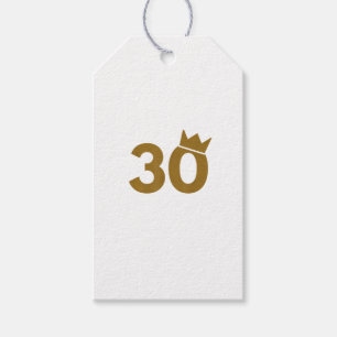 30 Goldkrone - 30. Geburtstagsgeschenke Geschenkanhänger