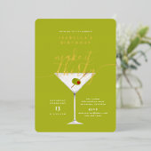 30 Green Martini 30. Geburtstag Gold Folieneinladung (Stehend vorne)