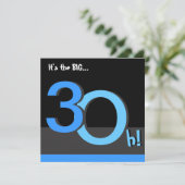 30. Großes 3Oh! Geburtstags-Party Einladung (Stehend Vorderseite)