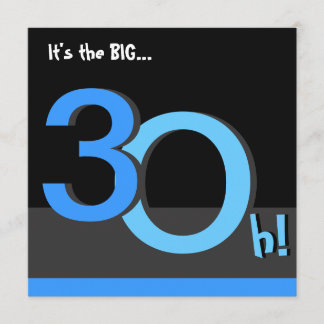 30. Großes 3Oh! Geburtstags-Party Einladung
