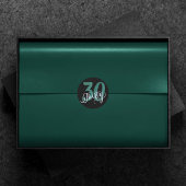 30. Grün | Black Birthday Anniversary Party | Runder Aufkleber