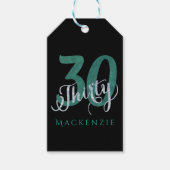 30. Grün | Custom Birthday Danke Gastgeschenk Geschenkanhänger (Vorderseite)