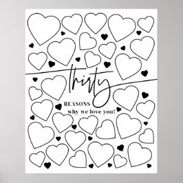 30 Gründe, aus denen wir Liebe haben, dass Sie Geb Poster