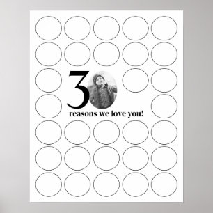 30 Gründe, aus denen wir Sie zum Geburtstag Liebe Poster