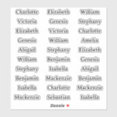 30 Guest Names Stickers For Place Cards and Favors Aufkleber (Blatt)