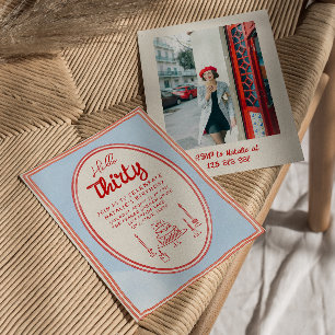 30. Handgeschriebener Gezeichnet Cake Quirky Foto  Einladung