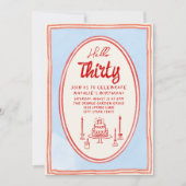 30. Handgeschriebener Gezeichnet Cake Quirky Foto  Einladung (Vorderseite)