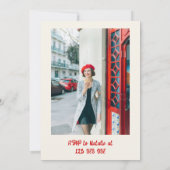 30. Handgeschriebener Gezeichnet Cake Quirky Foto  Einladung (Rückseite)