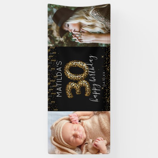 30. Happy Birthday Foto Banner (Vertikal)