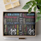 30. Happy BIrthday in Graffiti Style Seidenpapier (Geschenk)