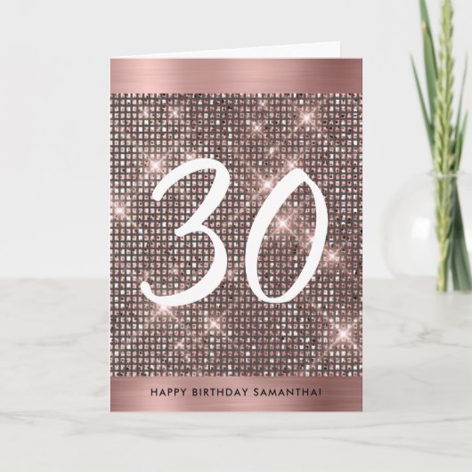 30. Happy Birthday Trendy Chic Card Karte (Vorderseite)