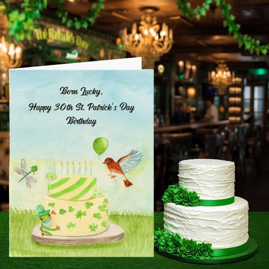 30. Happy St. Patrick's Day Geburtstag Karte