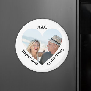 30 Heiratsjahrfeier Couple Keepake Heart Foto Magnet