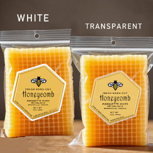 30 Hexagon-förmige, wasserdichte, gelbe Honigwabe Aufkleber