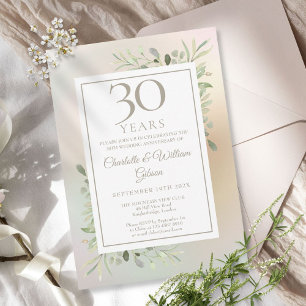 30. Hochzeit Jubiläum Grüne Perle Einladung