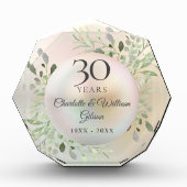 30. Hochzeit Jubiläum Wasserfarbenwelt Pearl Fotoblock (Vorderseite)