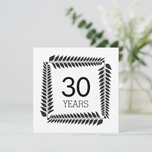 30. Hochzeit oder Geschäftsjubiläum Einladung (Stehend Vorderseite)