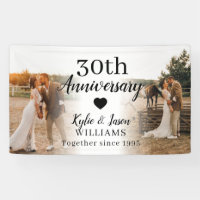 30. Hochzeitstag Benutzerdefinierte 2-Foto-Collage