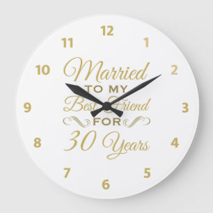 30. Hochzeitstag Bester Freund Große Wanduhr