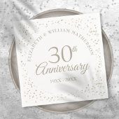 30. Hochzeitstag Chic Pearl Confetti Serviette