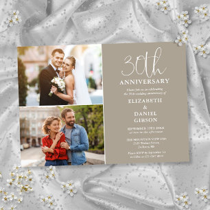 30. Hochzeitstag Damals Und Heute 2 Fotos Einladung