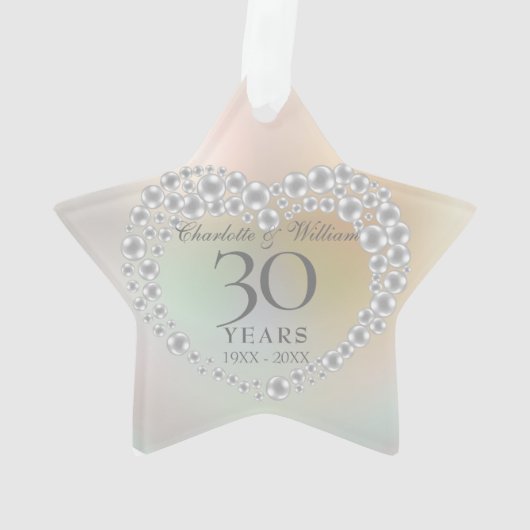 30. Hochzeitstag der Perle Ornament (Rückseite)
