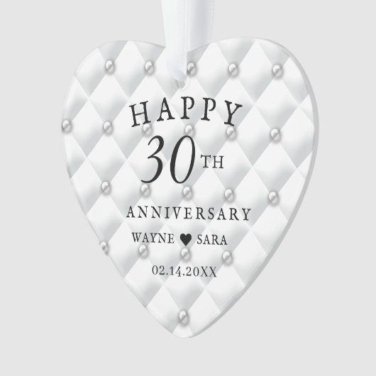 30. Hochzeitstag der Perle Ornament (Vorderseite)