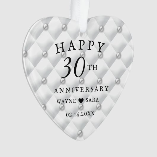 30. Hochzeitstag der Perle Ornament (Vorderseite)