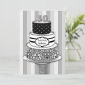 30. Hochzeitstag-Einladung, Kuchen 3-Tier Einladung (Stehend Vorderseite)